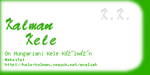 kalman kele business card